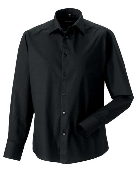 Men&#39;s Long Sleeve Easy Care Fitted Shirt