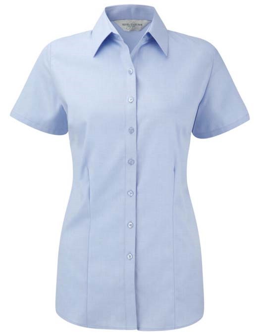 Ladies&#39; Short Sleeve Herringbone Shirt